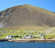 Conachair and the village, St Kilda, by John MacLean Photography.