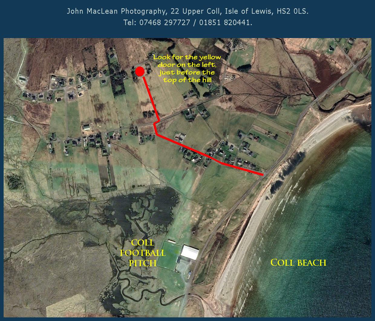 Location map for John MacLean Photography