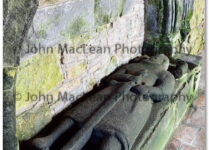 A carved tomb in St Clement's church, Rodel, Isle of Harris.